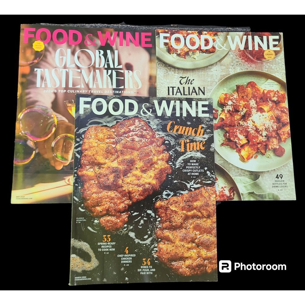 Food & Wine Magazine 2024 Mar Apr May Cooking Recipe‎ Taste Travel Dining Dinner